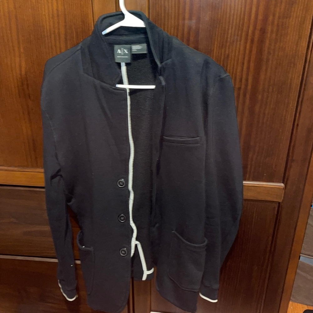 armani exchange large black blazer
